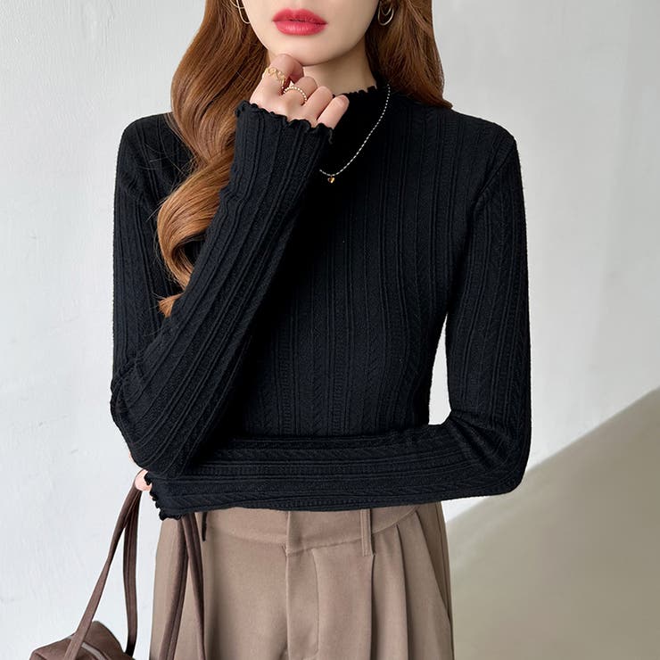 豊富な7色展開！メロウフリルハイネックニット ニット ハイネック | COCOMOMO | 詳細画像24 