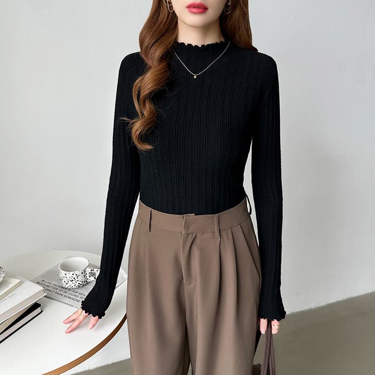 豊富な7色展開！メロウフリルハイネックニット ニット ハイネック | COCOMOMO | 詳細画像29 