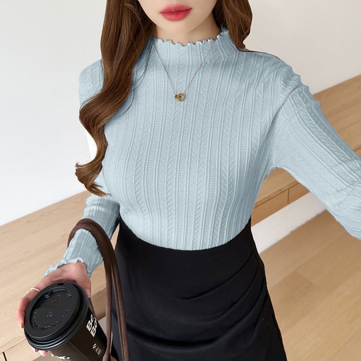 豊富な7色展開！メロウフリルハイネックニット ニット ハイネック | COCOMOMO | 詳細画像33 