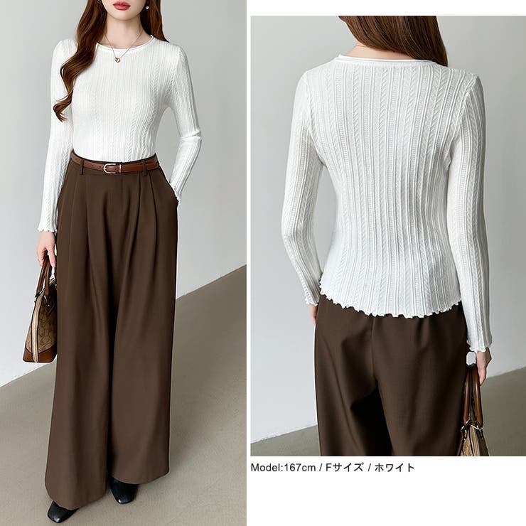 豊富な7色展開！メロウフリルクルーネックニット ニット クルーネック | COCOMOMO | 詳細画像7 