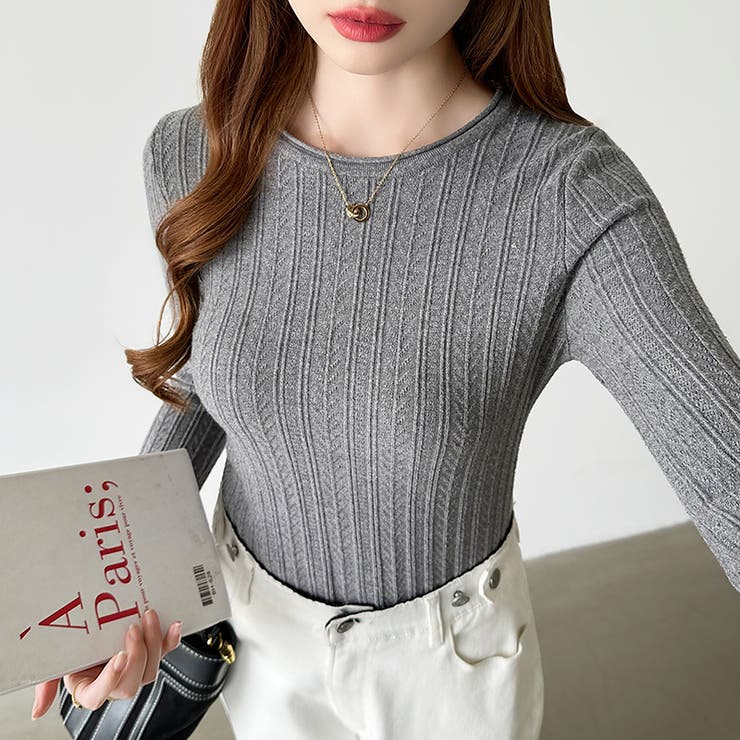 豊富な7色展開！メロウフリルクルーネックニット ニット クルーネック | COCOMOMO | 詳細画像21 