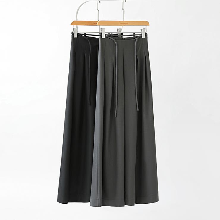 タックパンツ ワイドパンツ オフィスカジュアル | COCOMOMO | 詳細画像12 