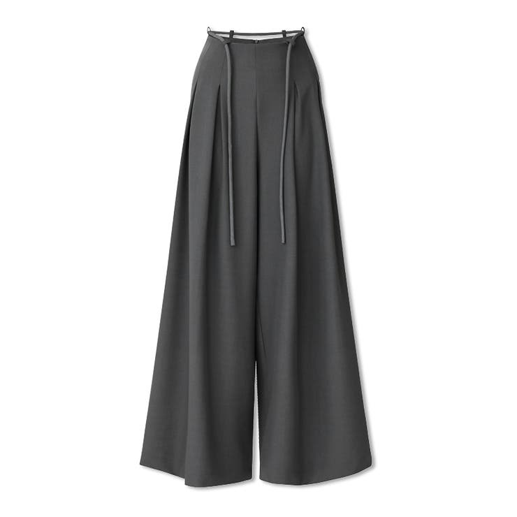 タックパンツ ワイドパンツ オフィスカジュアル | COCOMOMO | 詳細画像16 