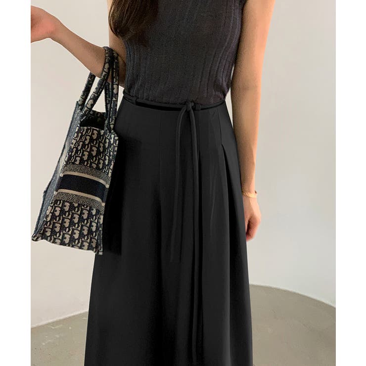 タックパンツ ワイドパンツ オフィスカジュアル | COCOMOMO | 詳細画像9 