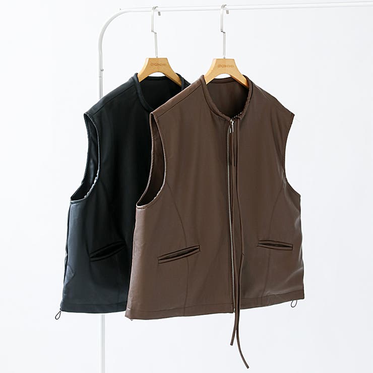 フェイクレザーベスト ベスト アウター | COCOMOMO | 詳細画像11 