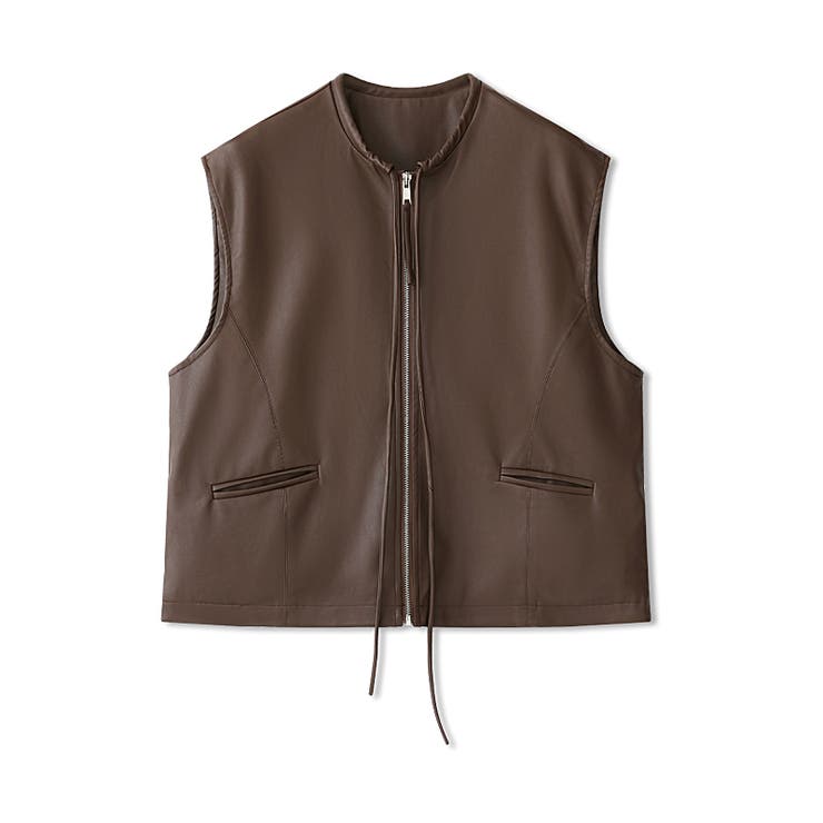 フェイクレザーベスト ベスト アウター | COCOMOMO | 詳細画像16 