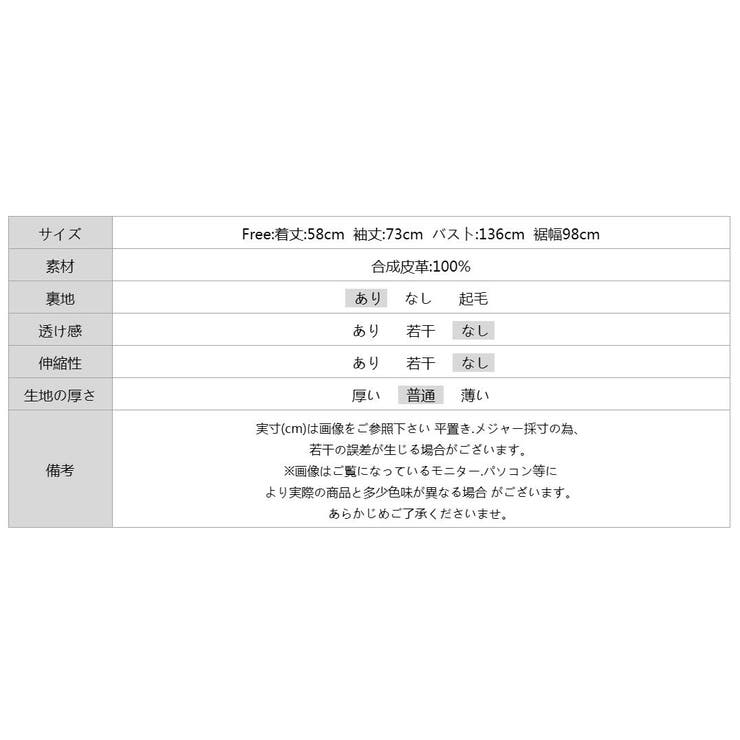 フェイクレザージャケット スタンドカラー ジャケット | COCOMOMO | 詳細画像17