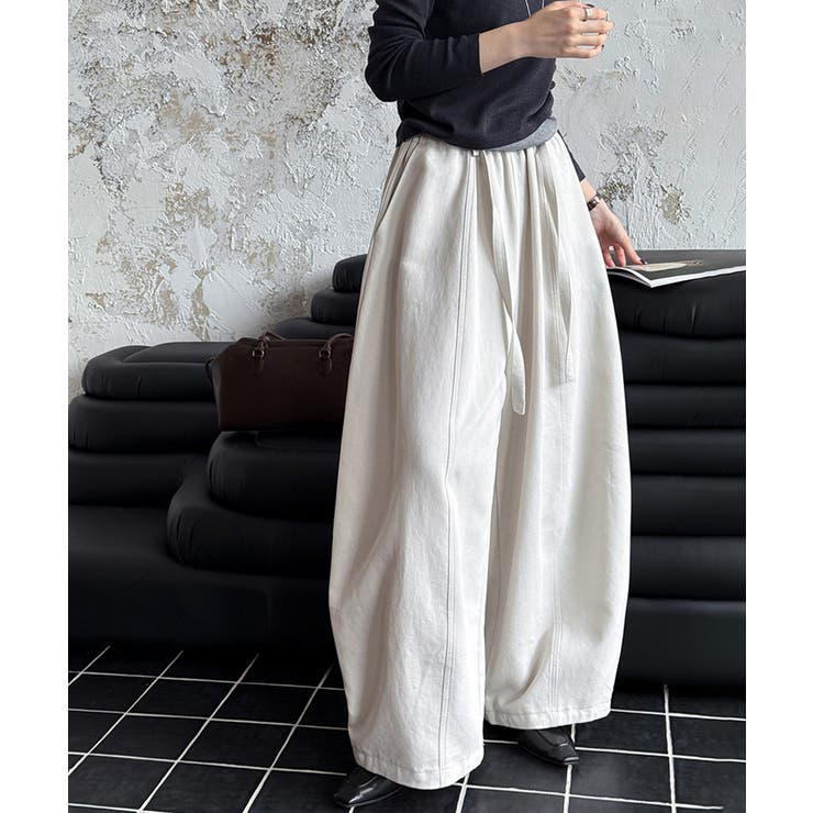 ワイドパンツ イージーコクーンパンツ バレルレッグ | COCOMOMO | 詳細画像17