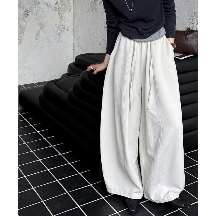 ワイドパンツ イージーコクーンパンツ バレルレッグ | COCOMOMO | 詳細画像19