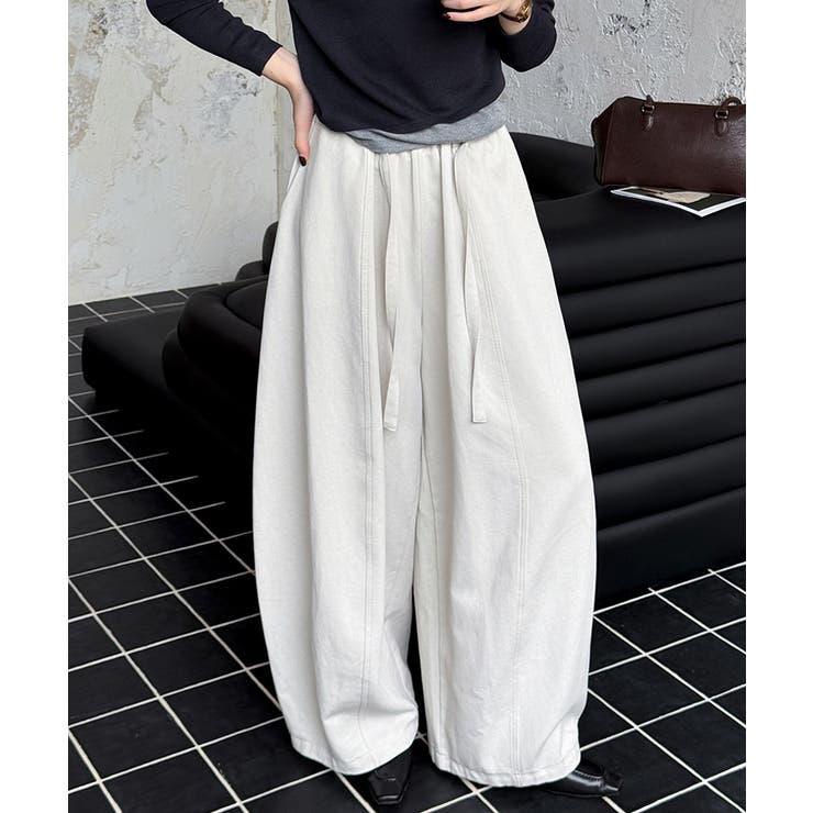 ワイドパンツ イージーコクーンパンツ バレルレッグ | COCOMOMO | 詳細画像21