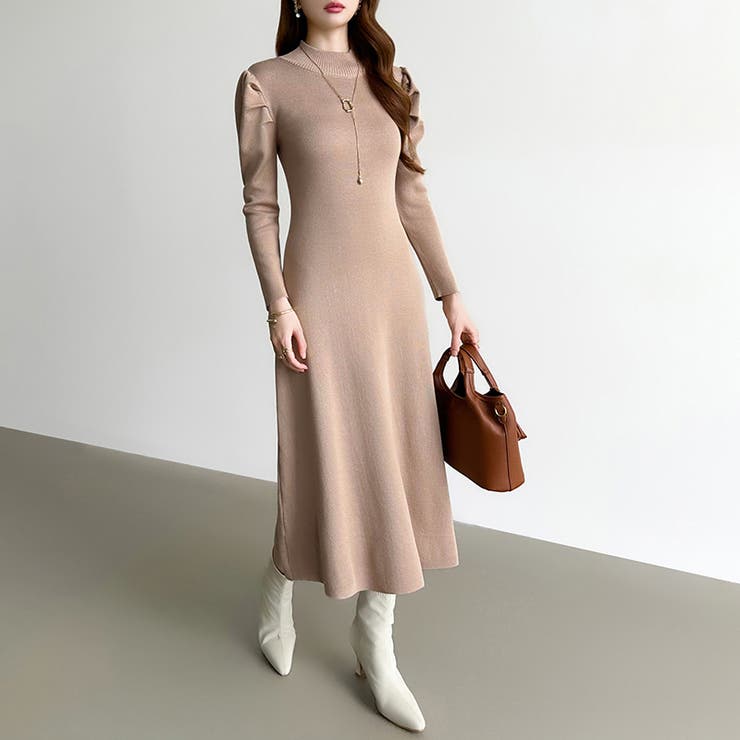 パススリーブワンピース ニットワンピース ロングワンピース | COCOMOMO | 詳細画像10 