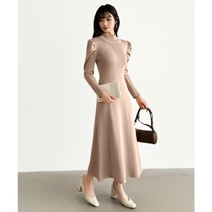 パススリーブワンピース ニットワンピース ロングワンピース | COCOMOMO | 詳細画像48 