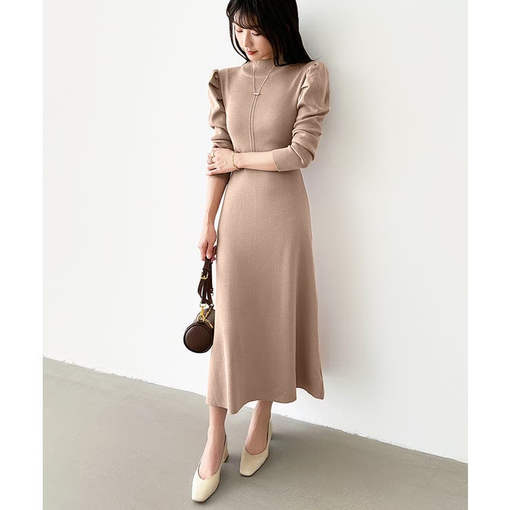 パススリーブワンピース ニットワンピース ロングワンピース | COCOMOMO | 詳細画像49 