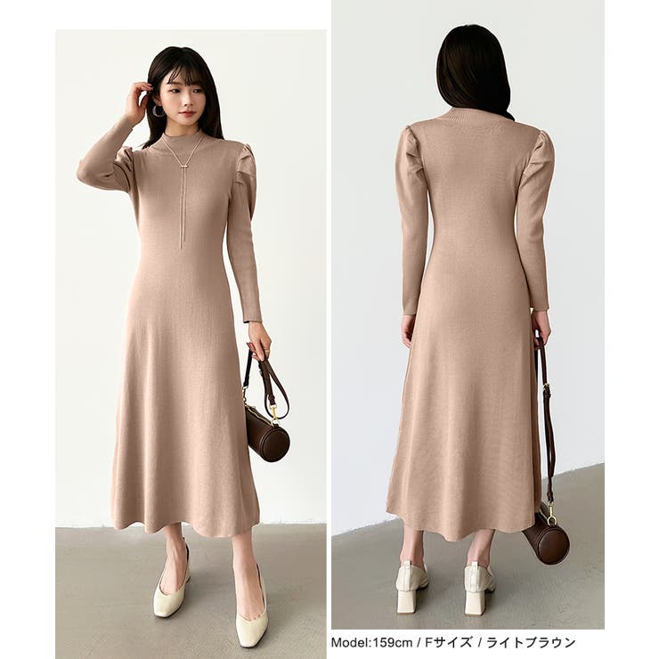 パススリーブワンピース ニットワンピース ロングワンピース | COCOMOMO | 詳細画像51 