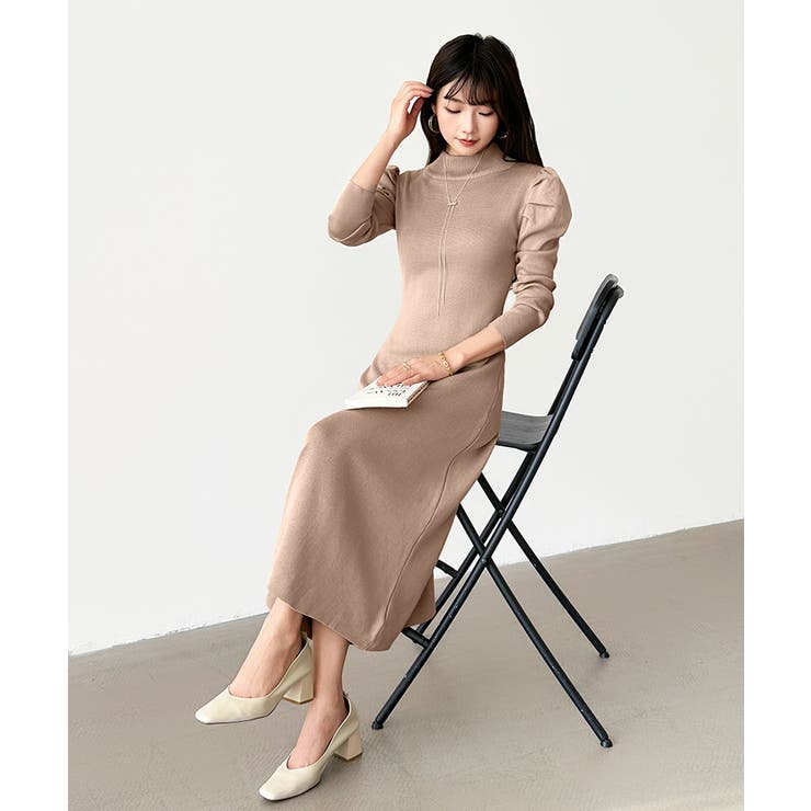 パススリーブワンピース ニットワンピース ロングワンピース | COCOMOMO | 詳細画像54 