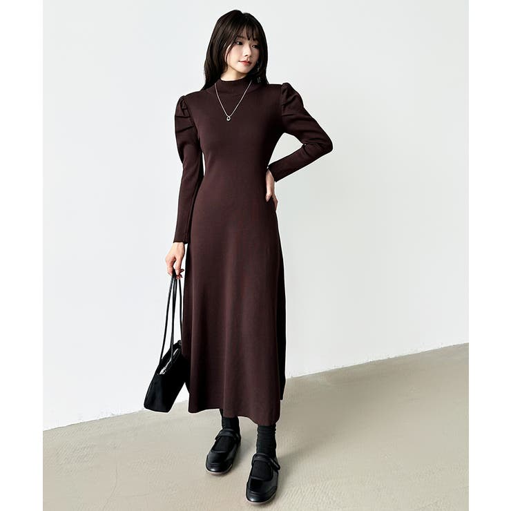 パススリーブワンピース ニットワンピース ロングワンピース | COCOMOMO | 詳細画像55 