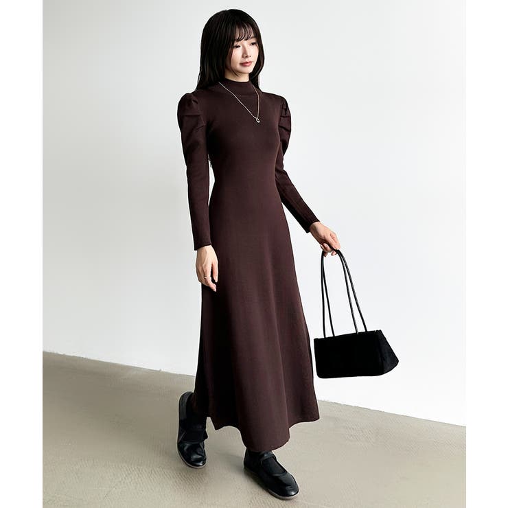 パススリーブワンピース ニットワンピース ロングワンピース | COCOMOMO | 詳細画像56 