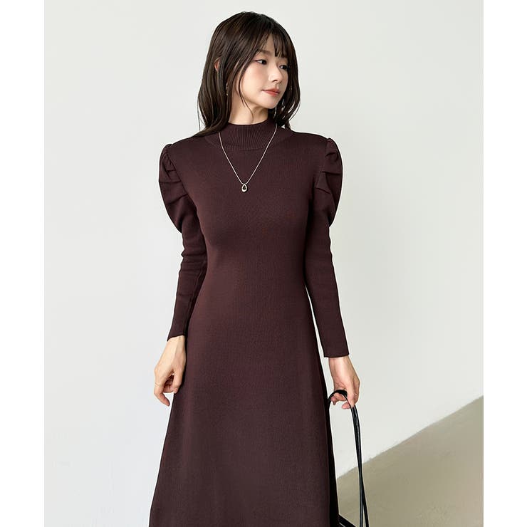 パススリーブワンピース ニットワンピース ロングワンピース | COCOMOMO | 詳細画像61 