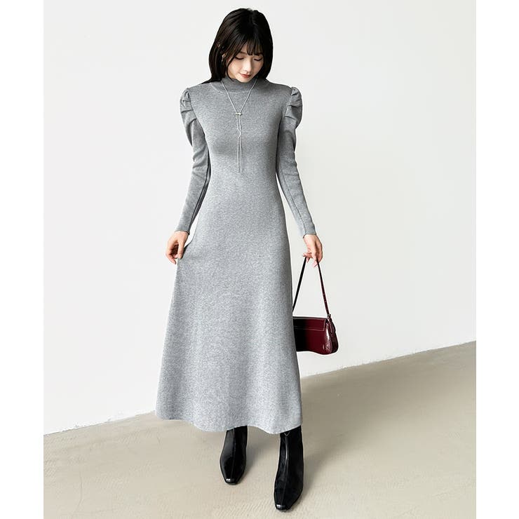 パススリーブワンピース ニットワンピース ロングワンピース | COCOMOMO | 詳細画像65 