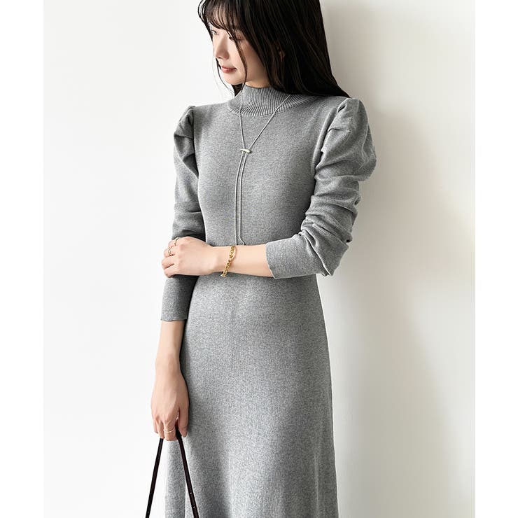 パススリーブワンピース ニットワンピース ロングワンピース | COCOMOMO | 詳細画像69 