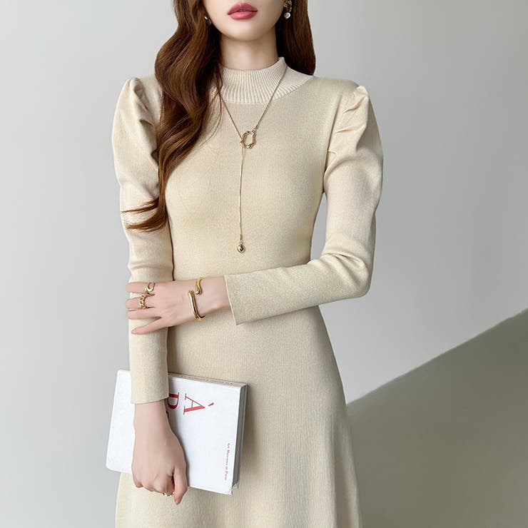 パススリーブワンピース ニットワンピース ロングワンピース | COCOMOMO | 詳細画像29 