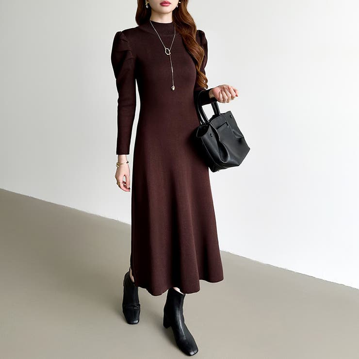 パススリーブワンピース ニットワンピース ロングワンピース | COCOMOMO | 詳細画像33 