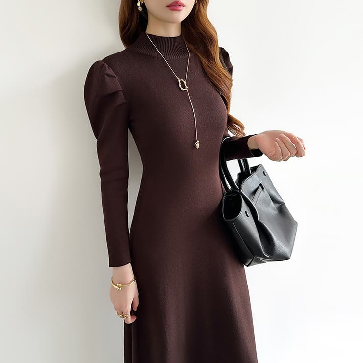 パススリーブワンピース ニットワンピース ロングワンピース | COCOMOMO | 詳細画像35 