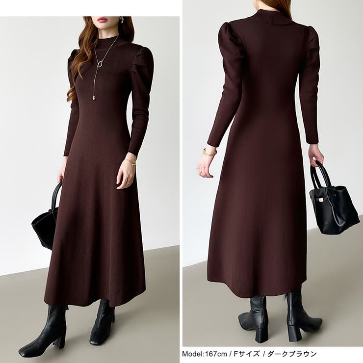 パススリーブワンピース ニットワンピース ロングワンピース | COCOMOMO | 詳細画像36 