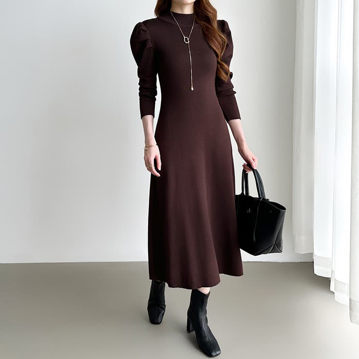 パススリーブワンピース ニットワンピース ロングワンピース | COCOMOMO | 詳細画像38 