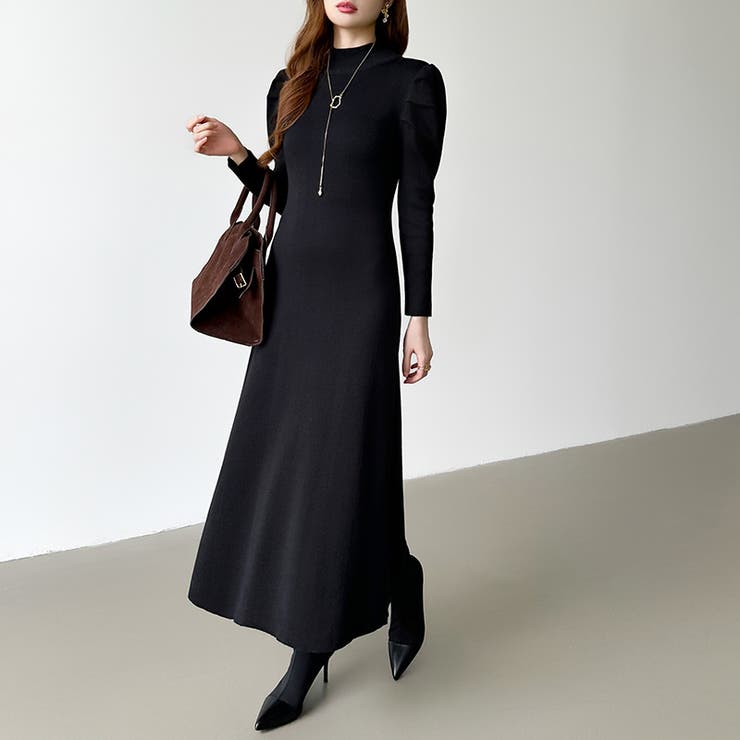 パススリーブワンピース ニットワンピース ロングワンピース | COCOMOMO | 詳細画像41 