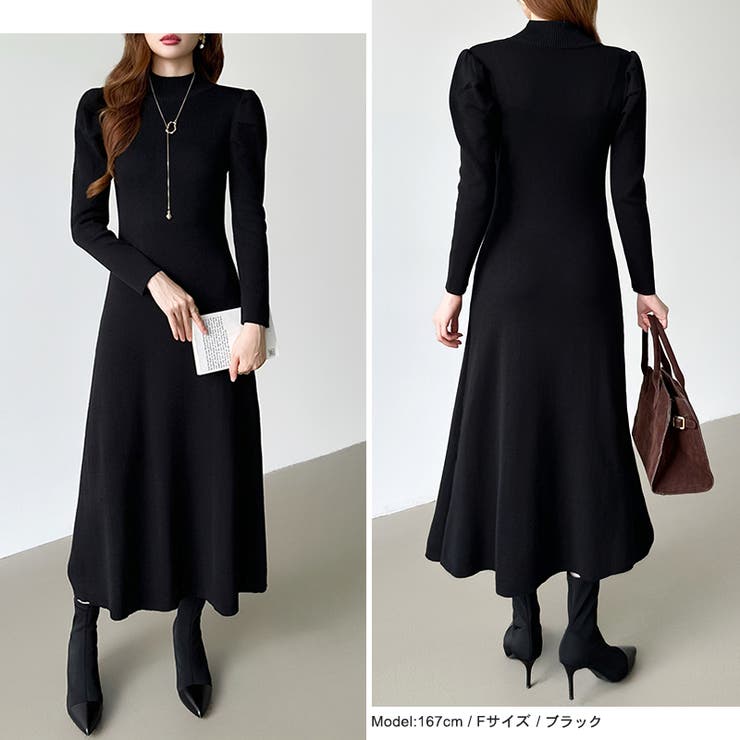 パススリーブワンピース ニットワンピース ロングワンピース | COCOMOMO | 詳細画像43 