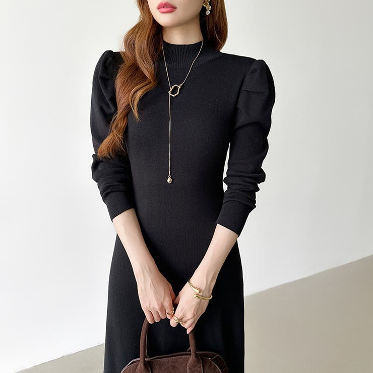 パススリーブワンピース ニットワンピース ロングワンピース | COCOMOMO | 詳細画像44 