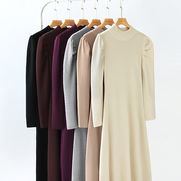 パススリーブワンピース ニットワンピース ロングワンピース | COCOMOMO | 詳細画像75 