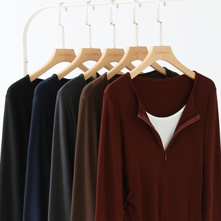 レイヤード風カットソー ハーフジップ 長袖カットソー | COCOMOMO | 詳細画像15 