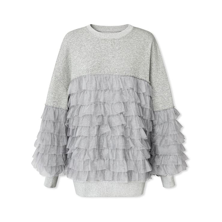 ティアードフリルトップス チュールドッキング トレーナー | COCOMOMO | 詳細画像30 