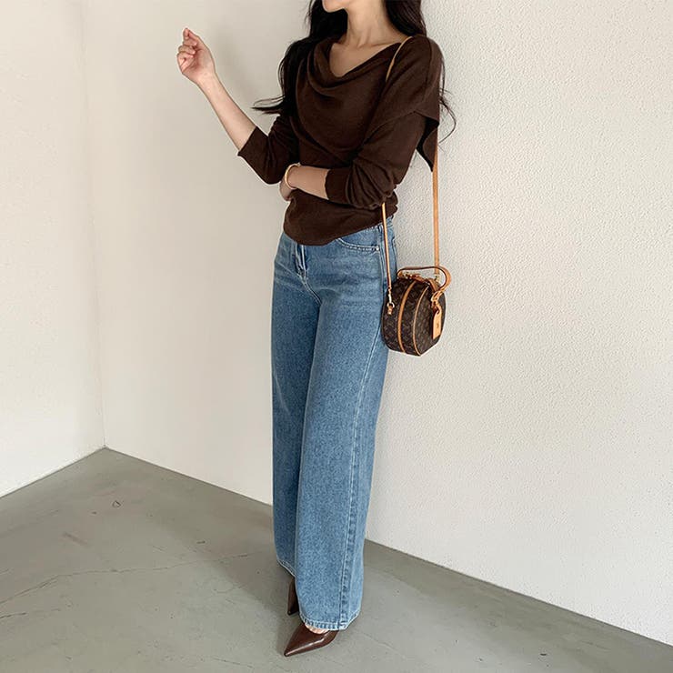 2wayケープ付きトップス ケープニット オフィスカジュアル | COCOMOMO | 詳細画像7 