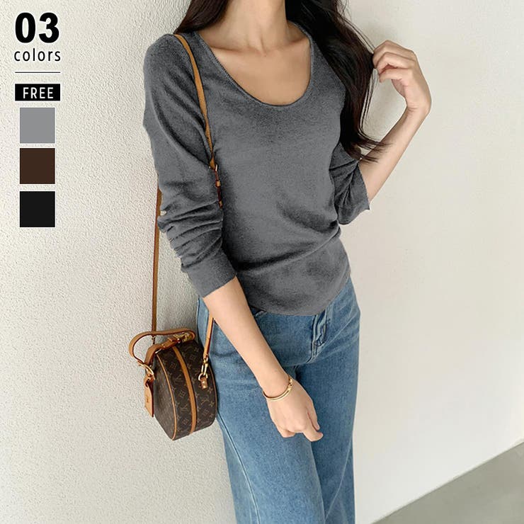 グレー | 2wayケープ付きトップス ケープニット オフィスカジュアル | COCOMOMO