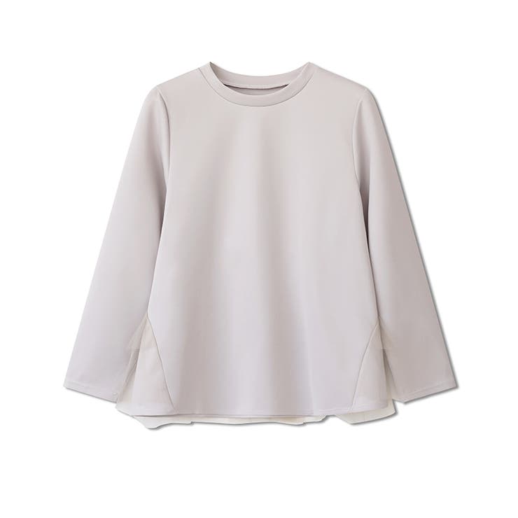 バックチュールトップス チュールフリル 長袖カットソー | COCOMOMO | 詳細画像23 