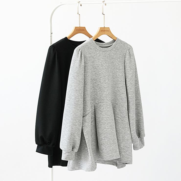 ペプラムトップス パフスリーブ チュニック | COCOMOMO | 詳細画像19 