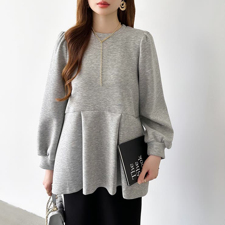 ペプラムトップス パフスリーブ チュニック | COCOMOMO | 詳細画像5 