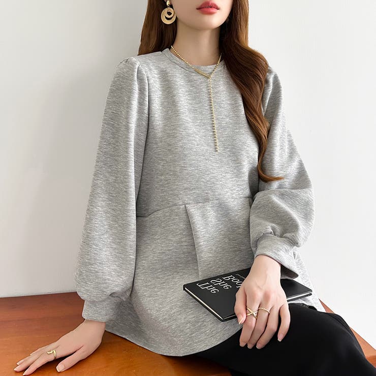 ペプラムトップス パフスリーブ チュニック | COCOMOMO | 詳細画像7 