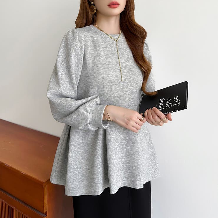 ペプラムトップス パフスリーブ チュニック | COCOMOMO | 詳細画像8 