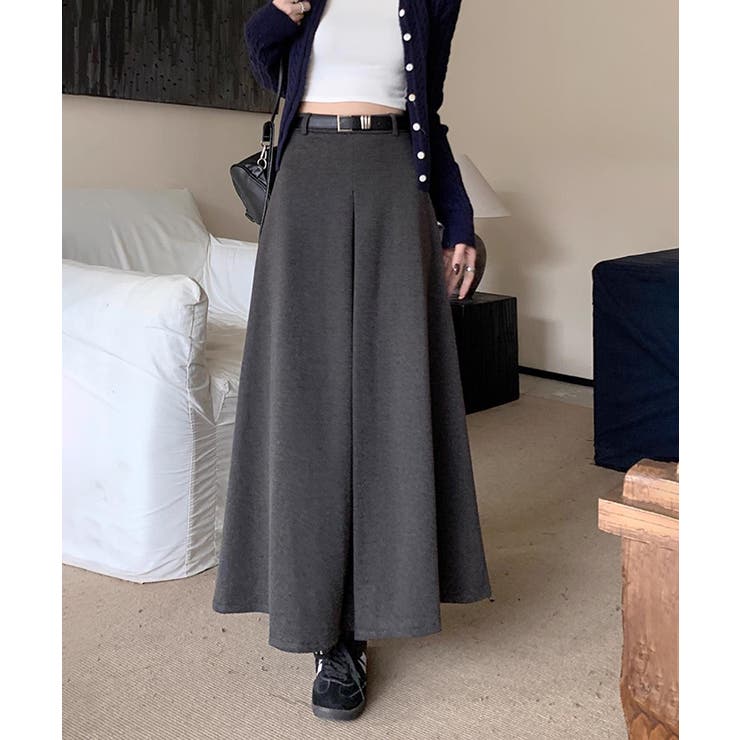 ロングスカート aラインスカート ハイウエスト | COCOMOMO | 詳細画像4 