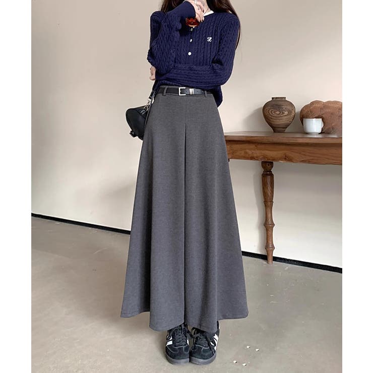 ロングスカート aラインスカート ハイウエスト | COCOMOMO | 詳細画像5 