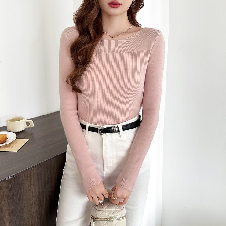 きれいめベーシック ボートネックニット リブニット | COCOMOMO | 詳細画像22 