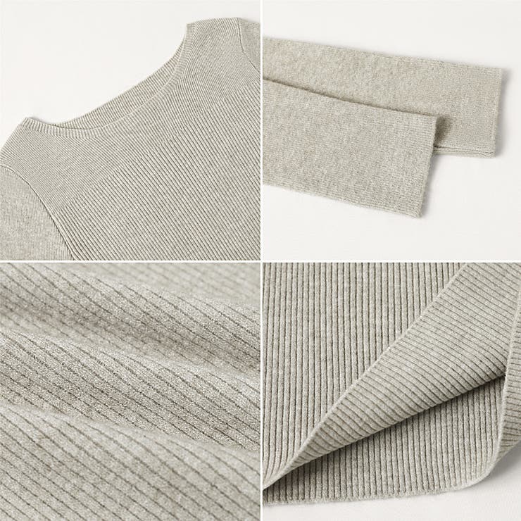 きれいめベーシック ボートネックニット リブニット | COCOMOMO | 詳細画像48 