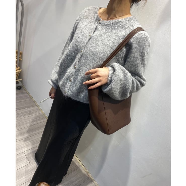 メランジニットカーディガン カーディガン 金ボタンニットトップス | COCOMOMO | 詳細画像26 