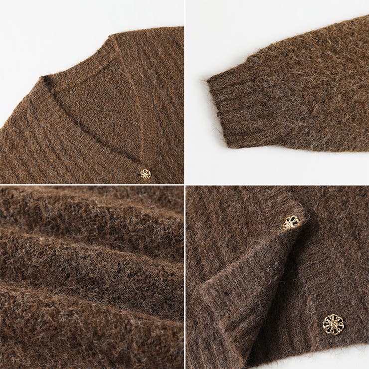 Vネックカーディガン ニットカーディガン 韓国ファッション | COCOMOMO | 詳細画像14 