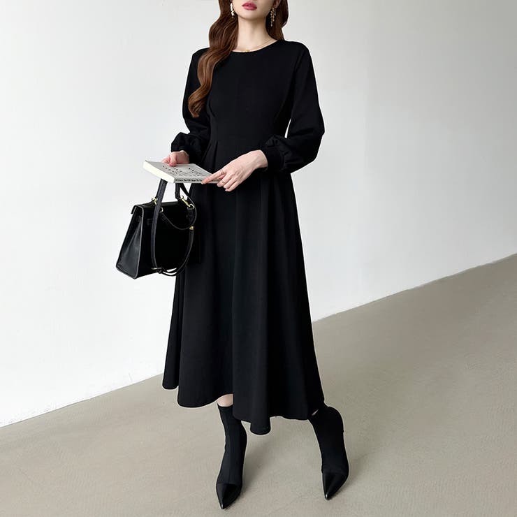 前後2wayで楽しめる ウエストタックワンピース ハーフジップワンピース | COCOMOMO | 詳細画像31 