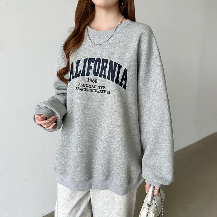 ロゴ刺繍オーバーサイズトレーナー スウェット ロゴスウェット | COCOMOMO | 詳細画像35 